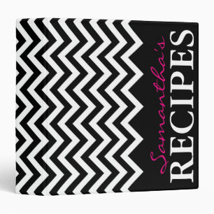 Livre de classeur de recette de motif de chevron n