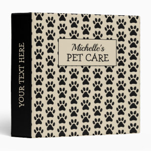 Livre de classeur empreintes de pattes de chien po