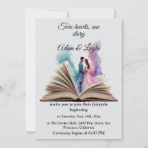 Livre de Conte de Fées Un Histoire Invitation de M