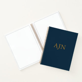 Livre de croquis bleu Monogramme Carnet Cadeau
