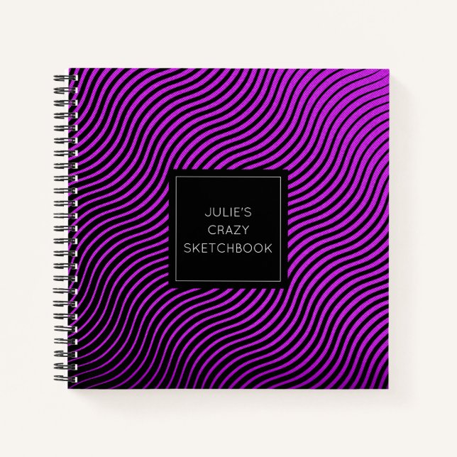 Livre de croquis des ondes optiques personnalisées (Devant)