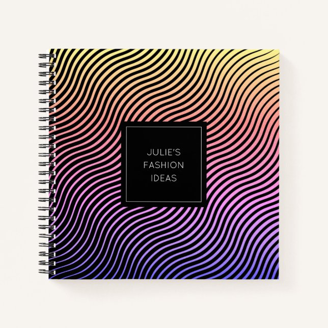 Livre de croquis des ondes optiques personnalisées (Devant)