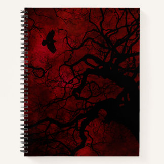 Livre de croquis gothique rouge et noir