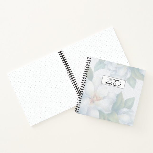 Livre de croquis Mariage en soie blanc Dogwood (Intérieur)
