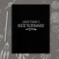 Livre de croquis noir blanc personnalisé