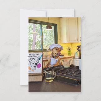 Livre de cuisine du chef Funny Chien Carte photo