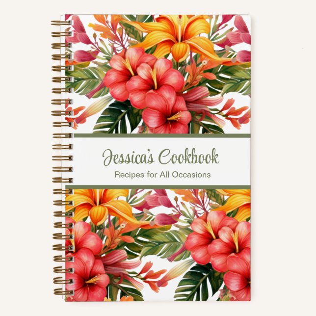 Livre de cuisine personnalisé Cahier de recettes d (Recto)