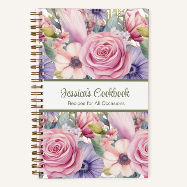 Livre de cuisine personnalisé Carnet Recettes de f (Recto)