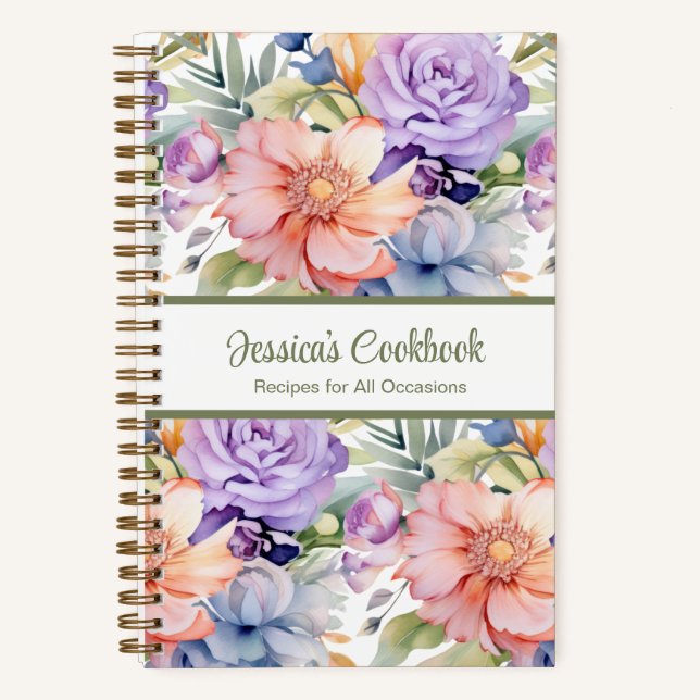 Livre de cuisine personnalisé Carnet Recettes de f (Recto)