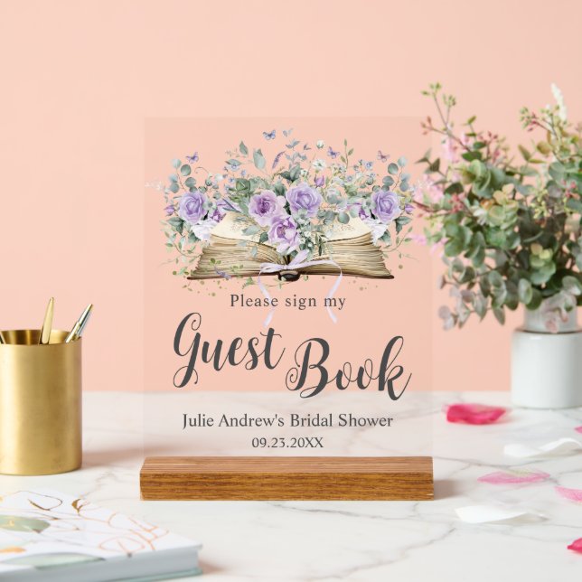 Livre de fleurs de lilas pourviolet Chapitre Livre (Mariage)