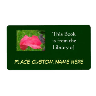 Livre de la bibliothèque de nom personnalisé Green