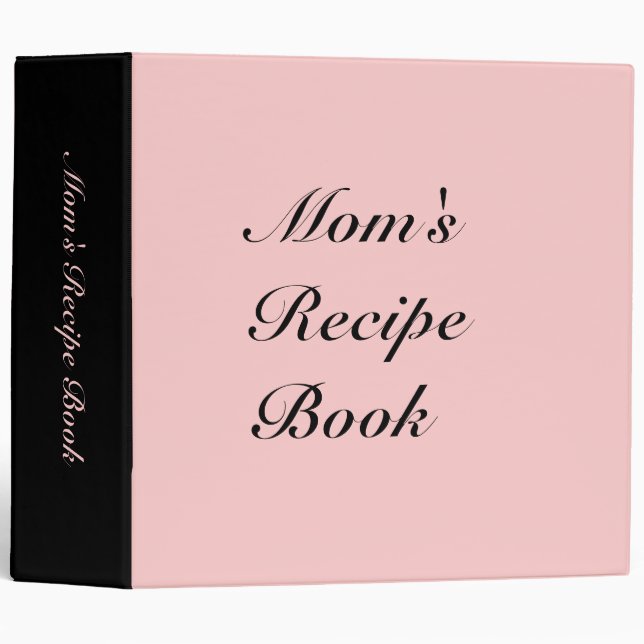 Livre de la recette de la maman… Classeur (Devant/Côté)