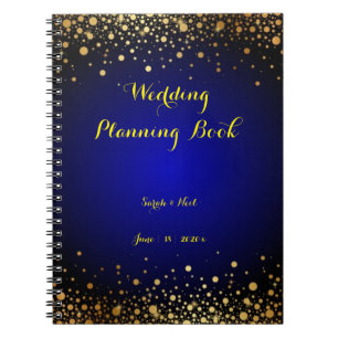 Livre de planification Royal Blue and Gold mariage