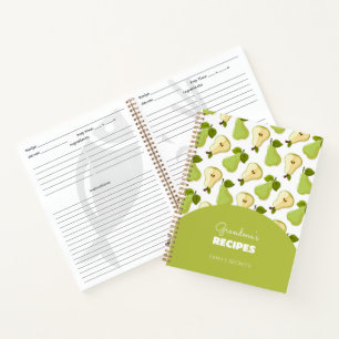 Livre de recettes à motif poires