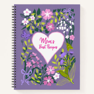Livre de recettes botaniques mignon maman je t'aim