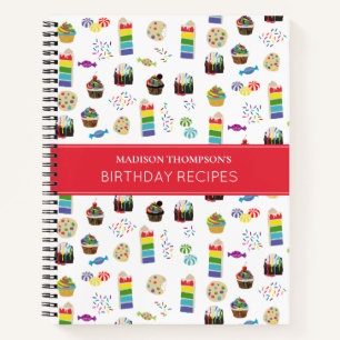Livre de recettes coloré Rainbow Cake Desserts