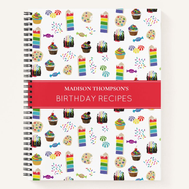 Livre de recettes coloré Rainbow Cake Desserts (Devant)