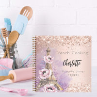 Livre de recettes cuisine rose or  Paris Eiffel