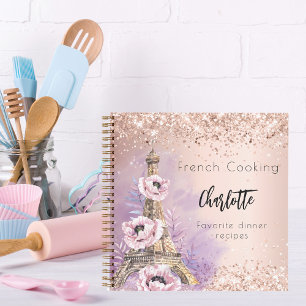 Livre de recettes cuisine rose or  Paris Eiffel