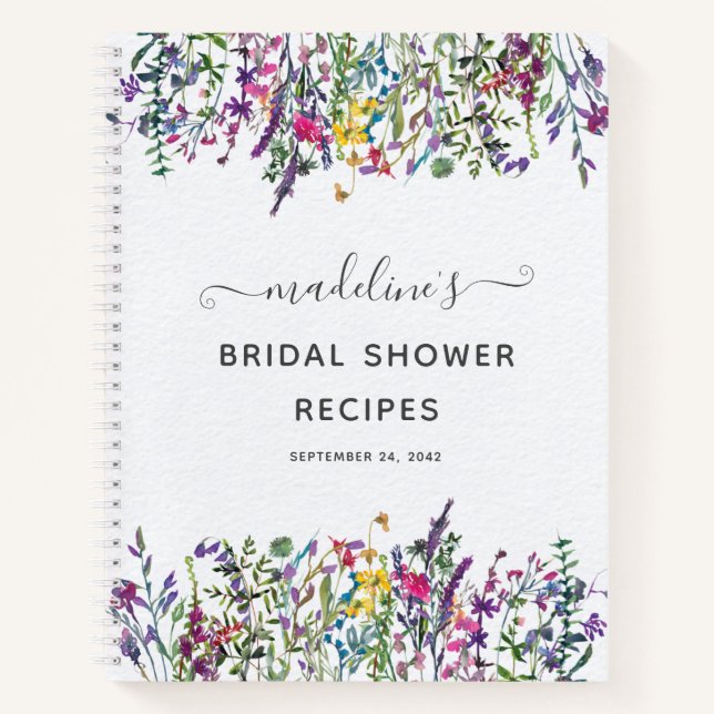 Livre de recettes de Baby Shower Floral de Fleur S (Devant)