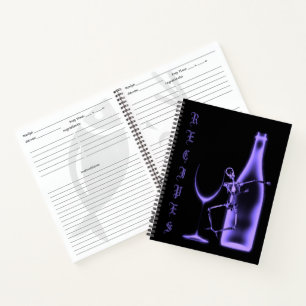 Livre de recettes de bouteille de squelette X-Ray