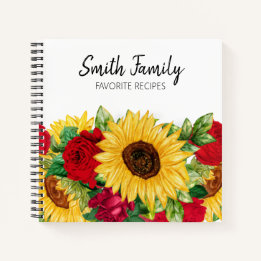 Livre de recettes de cuisine Jaunes Tournesols Rou