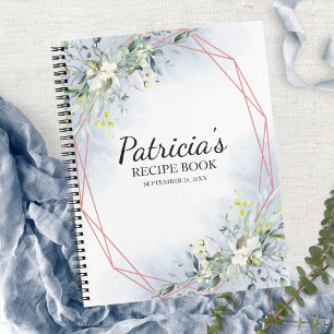 Livre de recettes de douche de mariée géométrique