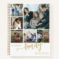 Livre de recettes de famille avec collage de photo