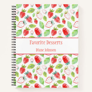 Livre de recettes de fraises rouges succulentes