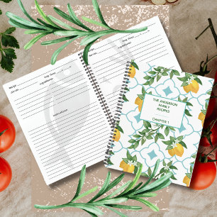 Livre de recettes de la famille de citron en mosaï