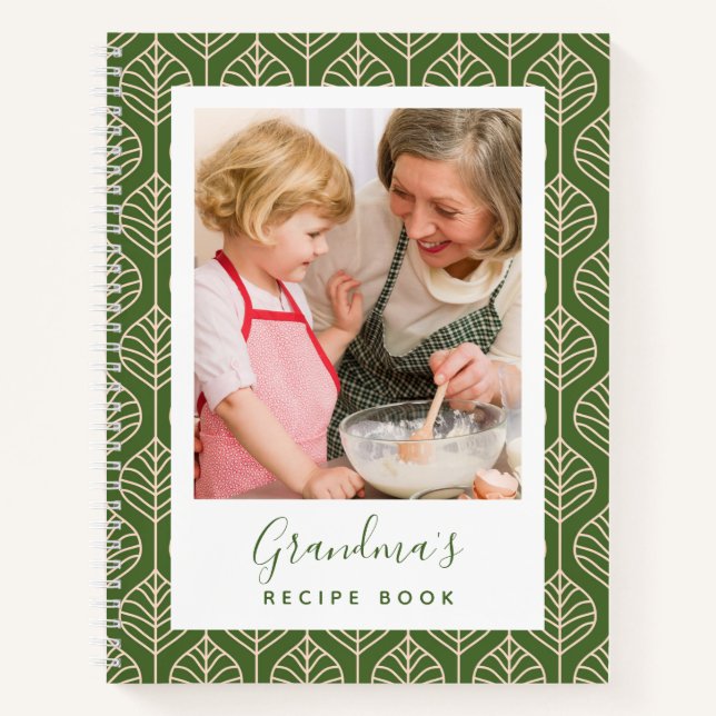 Livre de recettes de la grand-mère photo verte (Devant)