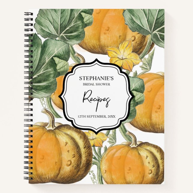Livre de recettes de mariage de citrouilles de Pom (Devant)
