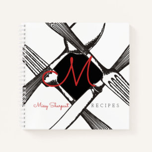 Livre de recettes de monogramme vintage argenterwa