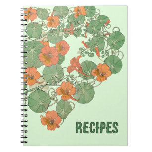 Livre de recettes de Nasturtium   Antique Lithogra