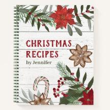Livre de recettes de Noël avec votre nom