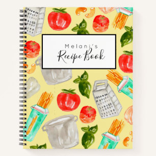Livre de recettes d'illustration de l'aquarelle ja