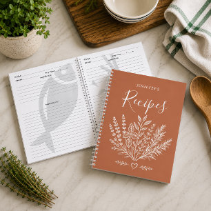 Livre de Recettes en Terracotta Moderne pour la Fa