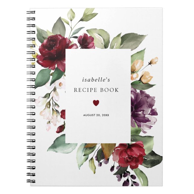 Livre de recettes florales de Rose rouge de Bourgo (Devant)