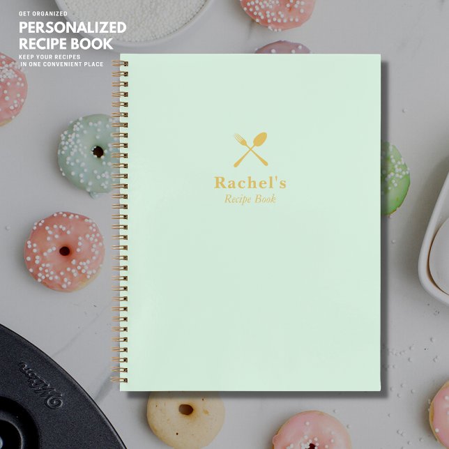 Livre de recettes moderne simple et élégant vert e (Créateur téléchargé)