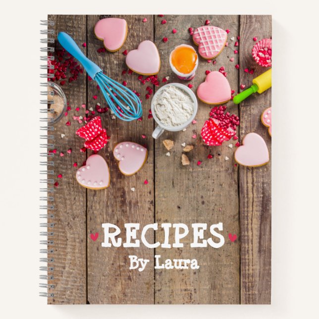 Livre de recettes personnalisé à écrire (Devant)