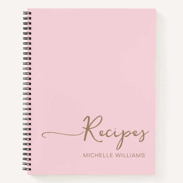 Livre de recettes personnalisé avec monogramme en  (Devant)