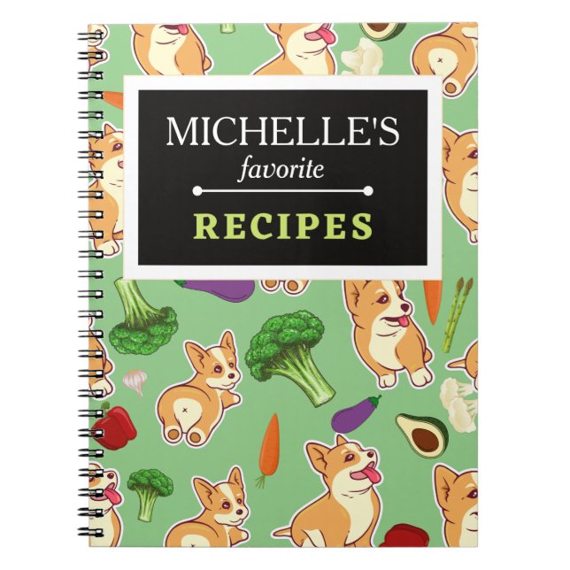 Livre de recettes personnalisé de Corgi et de Moti (Devant)