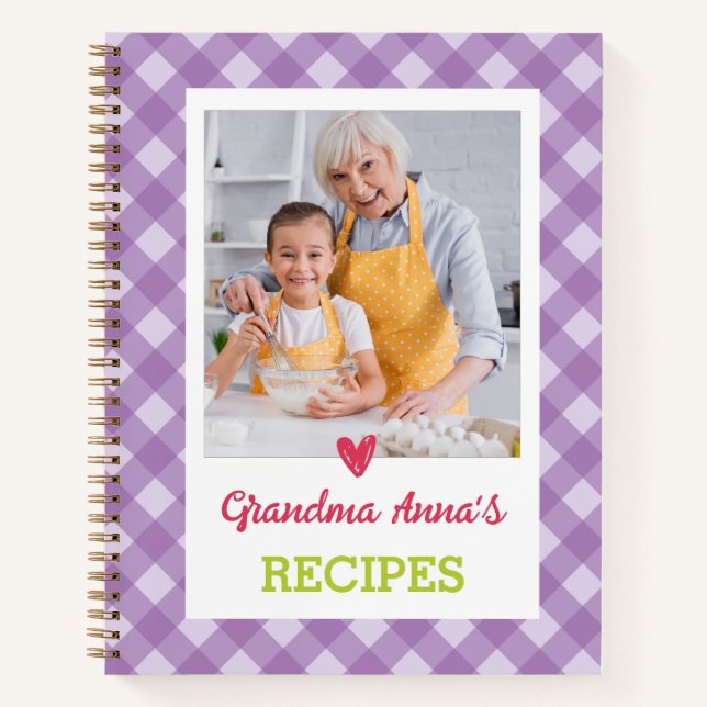 Livre de Recettes Personnalisé (Votre Photo) Cahie (Devant)