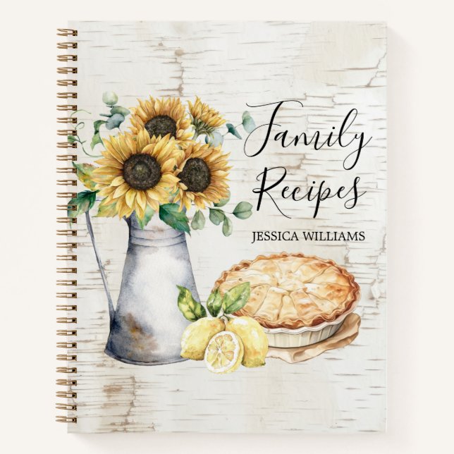 Livre de recettes Rustique Tournesol Pays Famille (Devant)