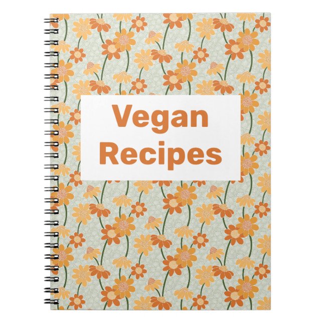 Livre de recettes végétaliennes Joli rétro muté fl (Devant)