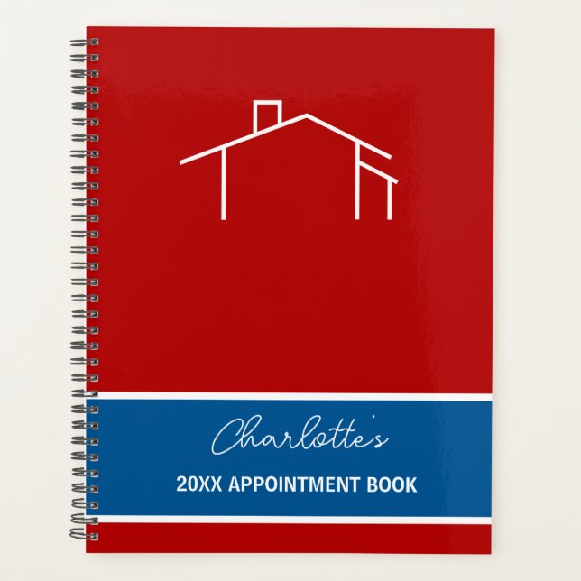 Livre de rendez-vous du logo de la Maison Rouge et (Devant)