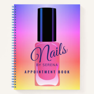 Livre de rendez-vous du salon des ongles tendance 