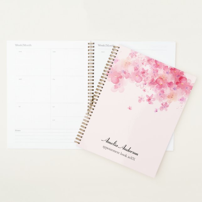 Livre de rendez-vous personnalisé de maquillage ro (Devant avec enveloppe)