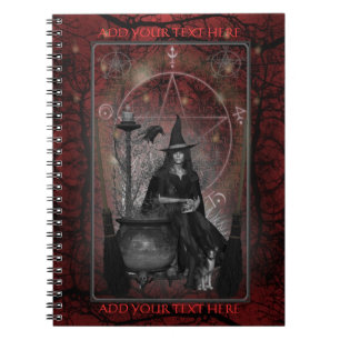 Livre de sorcières d'ombres - Bloc-notes (rouge)