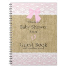Livre de toile de jute et d'invité de baby shower